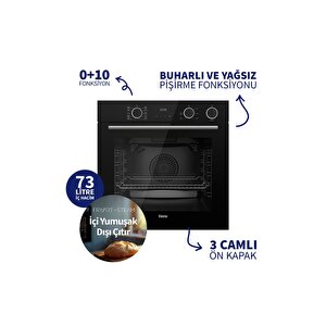Steamart & Fryart Chef Edition Siyah 3'lü Ankastre Set Xe64cs-ln385-d063sa