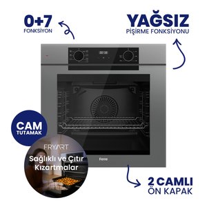 New Fryart Chef Edition Gri 3'lü Ankastre Set Qep63cpr-ln388-d065sa
