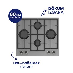 New Fryart Chef Edition Gri 3'lü Ankastre Set Qep63cpr-ln388-d065sa