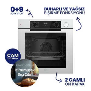 Steamart-fryart-silentart Serisi Beyaz Set ( Qep64cb+nt026-wfa+d064-sa ) Döküm Izgara