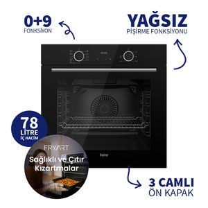 Fryart Chef Edition Siyah 3'lü Ankastre Set Xe63cs-ln385-d063sa