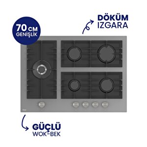 Bl138 Gri Cam Ankastre Ocak