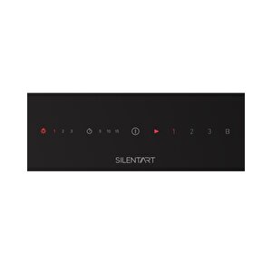 D 080 Siyah Ultra Sessiz Silentart  60 Cm Ankastre Davlumbaz