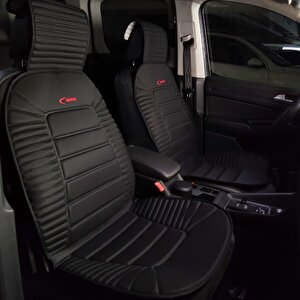 Mini Cooper S Uyumlu Lüx Oto Koltuk Minderi Ön 2'li Set Bumerang Serisi Si̇yah Siyah