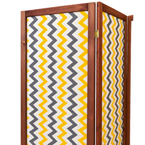 Kumaş Paravan 3 Kanat Seperatör Ahşap Kumaşlı Panel 6053