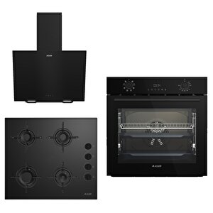 New Black Star 3 Lü Ankastre Set 686 ( Afc 341 S - Ocd T 601-1 Es - Ade 604-1 S ) - Buhar Destekli - 3d Pişirme