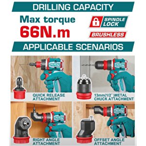 Li-ion Akülü Çok Başlikli Vi̇dalama Tdli206686e