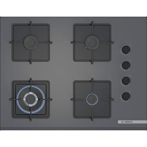 Gri 3 Lü Ankastre Set 539 ( Hjg852yn0t - Poh7c9p31o - Dwk66pj70t ) 67cm Wok Bek Ocak - 3d Fry Hava Ile Kızartma - Pişirme Matı Ile