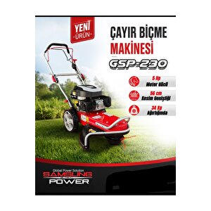Power Çayır Biçme Makinası Misinalı 5 Hp İtmeli