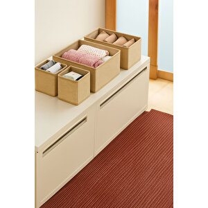 4’lü Jüt Kumaş Organizer Set – Çekmece Ve Dolap İçi Kullanıma Uygun, Katlanabilir Düzenleyici