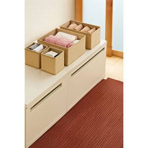 4’lü Jüt Kumaş Organizer Set – Çekmece Ve Dolap İçi Kullanıma Uygun, Katlanabilir Düzenleyici
