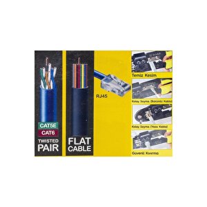 Yeskit Yk-210f Rj45 Cat5e-cat6 Tekli Soket Sıkma Pensesi