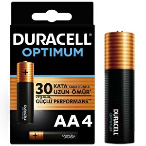 Duracell Optimum 1.5 Volt Alkalin Aa 4’lü İnce Kalem Pil Mx1500