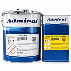 Admiral Ac20 Poliüretan Akrilik Boya 19.6 Kg Parlak Ral 7040 Pencere Gri