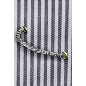 Büyük Boy Gri Çizgili Home Sweet Home Baskılı Hurç 64x40x35
