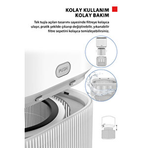 Alerjen Karşıtı Beyaz Hava Temizleme Cihazı Purifier Tap-ye25fcis(w)