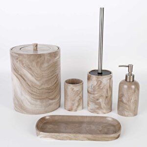 Marble Banyo Seti Bej
