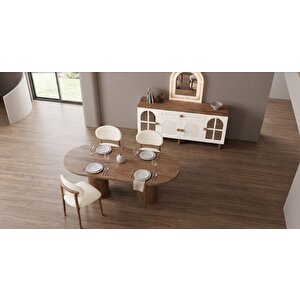 Naturel Mdf Yemek Odasi Takimi