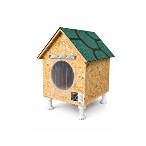 Narım Kedi Evi, Yerden Yüksek Kedi Yuvası, Su Ve Isı Yalıtımı İç Ve Dış Mekan Kedi Barınağı 33x38x40cm - Monteli Teslimat