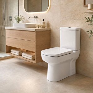 Basics Smart Duvara Sıfır Klozet + Kale Smart Kapak + Kale 3/6 Çift Kademeli İç Takım