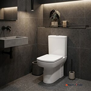 Basics Smart Duvara Sıfır Klozet + Kale Smart Kapak + Kale 3/6 Çift Kademeli İç Takım