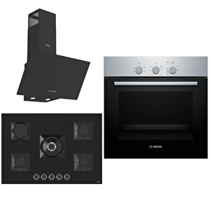 & Ferre Large Apiralla 3 Lü Ankastre Set ( Hbf011br0t - Ss035 - D086 ) 75 Cm Ocak
