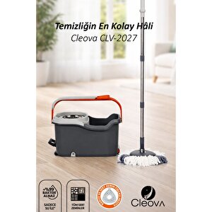 Cleanmate S2 Pedallı Mop Temizlik Seti Tekerlekli Kova Çıkarılabilir Çelik Sepet