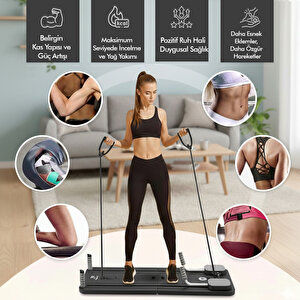 Relaxus Çok Fonksiyonlu Egzersiz Aleti, Pilates Reformer, Direnç Bantlı, Ev Tipi Istasyon