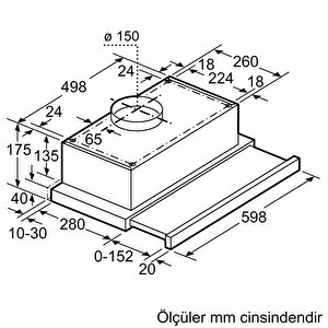 Dft63ca21t Serie 2 Teleskopik Aspiratör 60 Cm Beyaz
