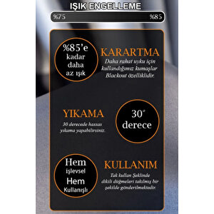 Gül Kurusu Blackout Karartma Fon Perde 320x260 cm