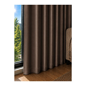 Dark Blackout Vizon Karartma Fon Perde Güneş Işık Geçirmez Pilesiz Tek Kanat Tül Perde 300x210 cm