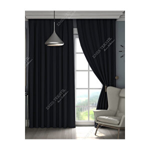 Siyah Blackout Karartma Işık Geçirmez Güneşlik Kalın Perde 1. Kalite (en X Boy - Pilesiz Tek Kanat) 150x165 cm