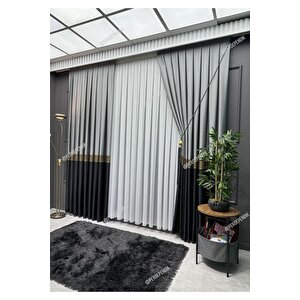 Elegans Seri Versace Desen Siyah Gold Gri Brilant 100x255 cm