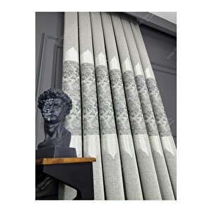 Fon Perde (açık Gri) Tac Mahal Desen 100x255 cm