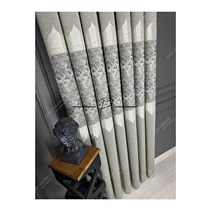 Fon Perde (açık Gri) Tac Mahal Desen 100x255 cm