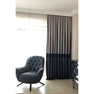 Milano Fon Perde Gri Antrasit 100x260 cm