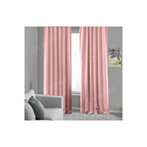 Pudra Pembe Blackout Perde Karartma Işık Geçirmez Perde 150x240 cm