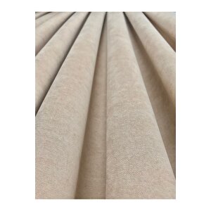 Ada Fonluk Bej Tek Kanat 1/3 Sık Pile - Her Odaya Uygun Lüks Fon Perde 70x260 cm
