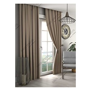 Koyu Bej Blackout Karartma Güneşlik Tek Kanat 250x260 cm