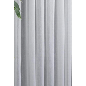 Seyfioğulları Taç Bambu Şantuk Tülperde Seyrek Pile Kırık Beyaz 240x250 cm