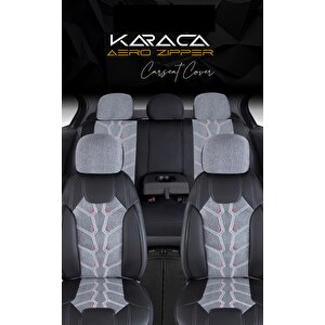 Renault Clio 4 Sport Tourer Keten Oto Koltuk Kılıfı Ön Arka Set Füme Karma Serisi