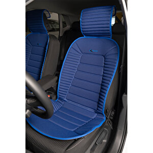 Volvo S60 2010-2013 Uyumlu Lüx Oto Koltuk Minderi Ön 2'li Set Bumerang Serisi Mavi̇ Mavi