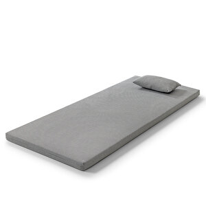 Nomad Yastık Hediyeli Full Ortopedik Taşınabilir Kamp Yatağı 6 Cm (±1) 80x190 Gri Antrasit Gri