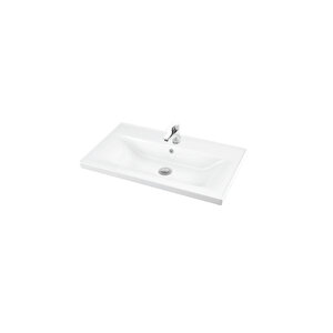 Çiğdem 65 Cm Beyaz -atlantik Çam Mdf Seramik Lavabolu Asma Banyo Alt Dolabı 65 cm