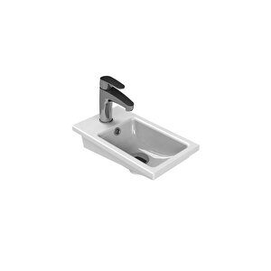 Lale 42x24 Cm Beyaz-selenit Mdf Seramik Lavabolu Asma Banyo Dolabı Takımı 42 cm