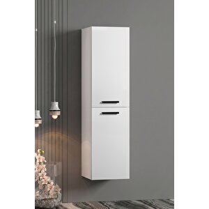 Petunya 35x167 Cm Beyaz Mdf Asma Banyo Boy Dolabı