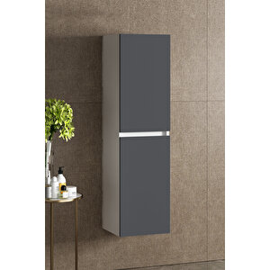 Yıldız 35x130 Cm Beyaz-füme Balon Mdf Asma Banyo Boy Dolabı