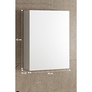 Yıldız 45 Cm Beyaz Mdf Aynalı Asma Banyo Üst Dolabı 45 cm