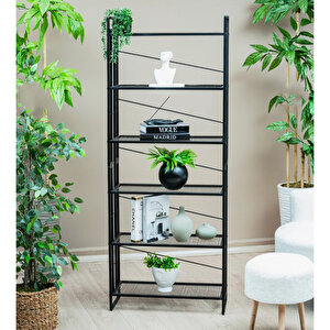 Metal Kitaplık 5 Raflı Kütüphane Raf Dolap 9107