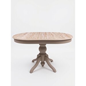 Paros Baba Ayak Traverten Oval Açılır Mutfak Masası 70x110 cm